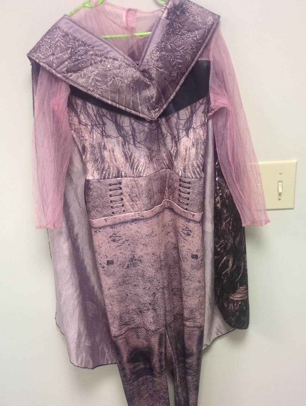 Disney Descendants Audrey Mauve-Pink Sheer Sleeve Jumpsuit Cape Coat